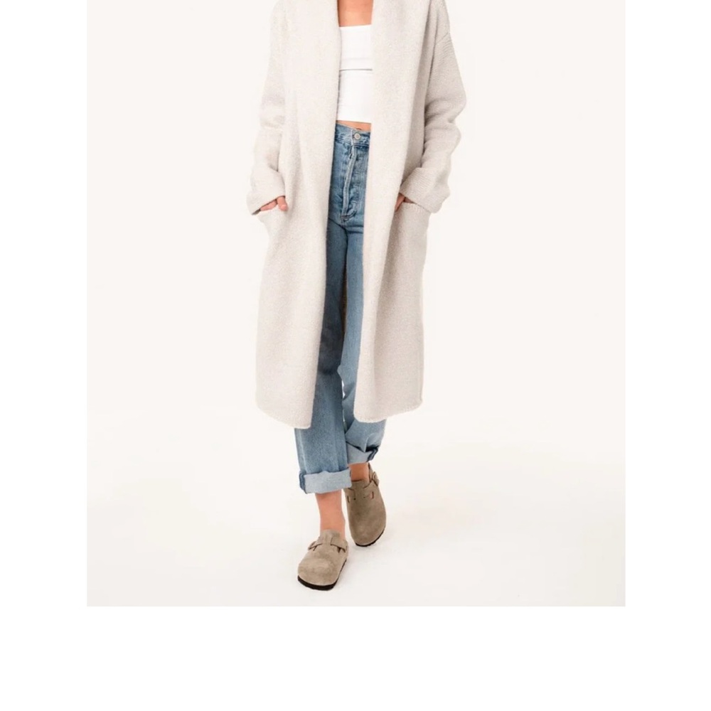 Lovestitch Soft Cream Open-Front Cardigan - Picture 5 of 6